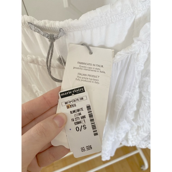 White Lace Top with Flare Sleeves - Picture 4 of 4